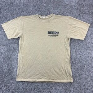 Vintage Crazy Shirts Beer Shirt Mens Large Yellow Hawaii Beer‎ Dyed Ask Doctor